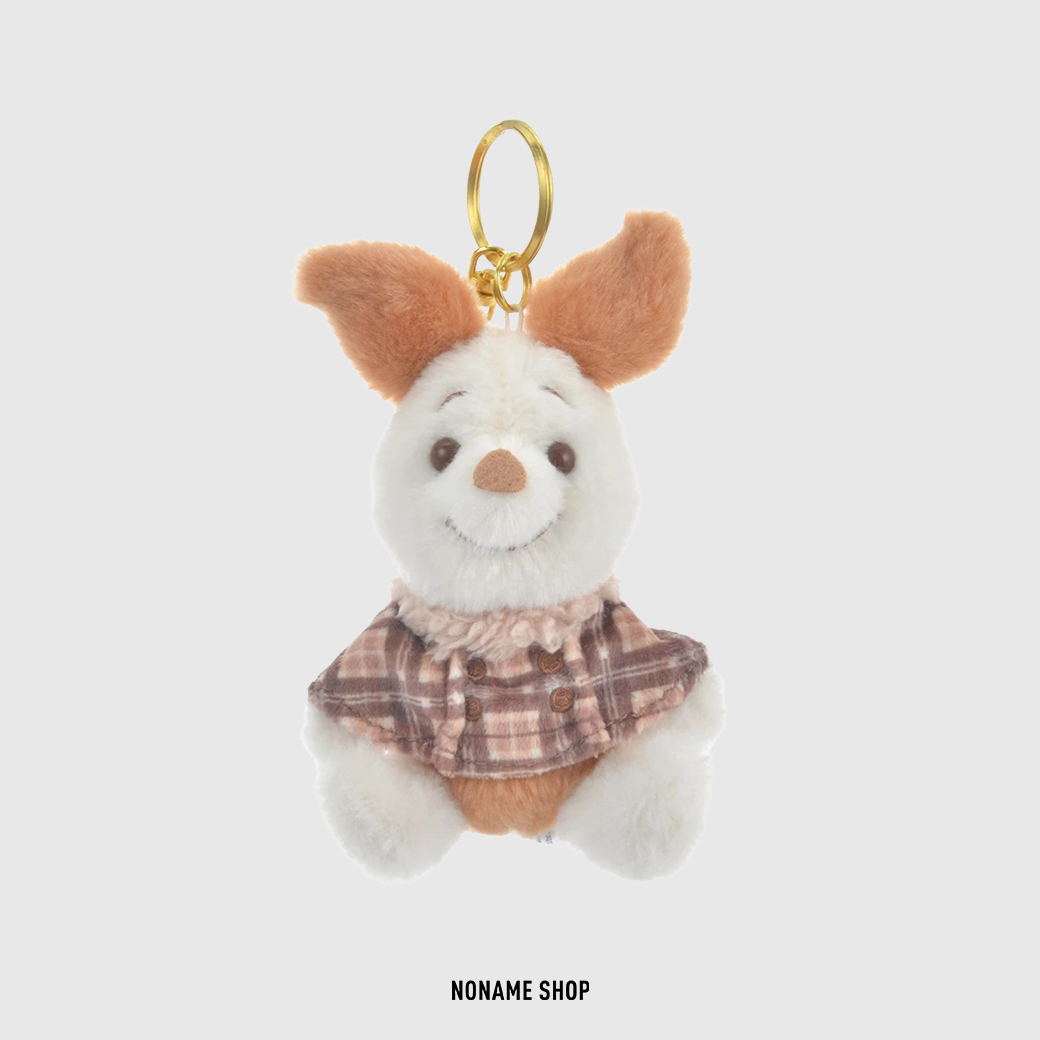 DISNEY 迪士尼 小豬 鑰匙圈 冬季系列 白 (日本限定)