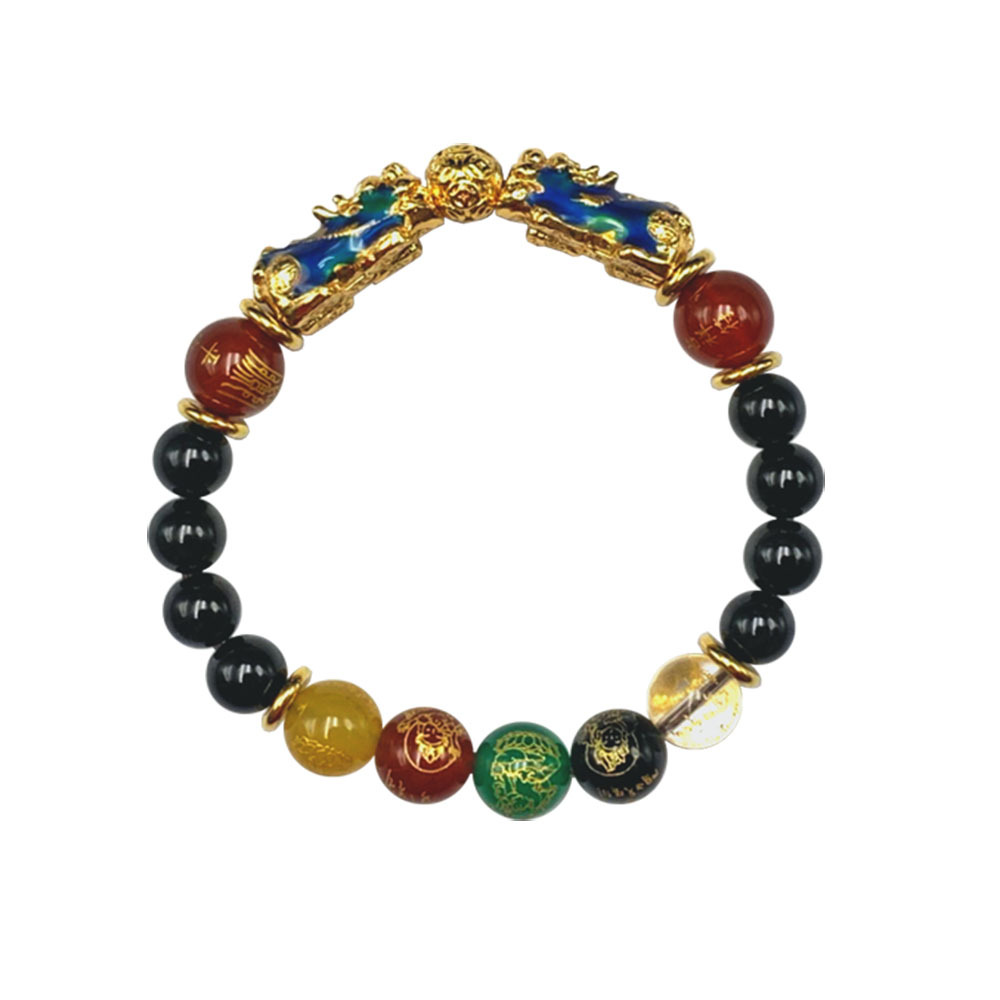 【財神小舖】轉運五姓財神雙搶貔貅手鍊 (變色款) (含開光)