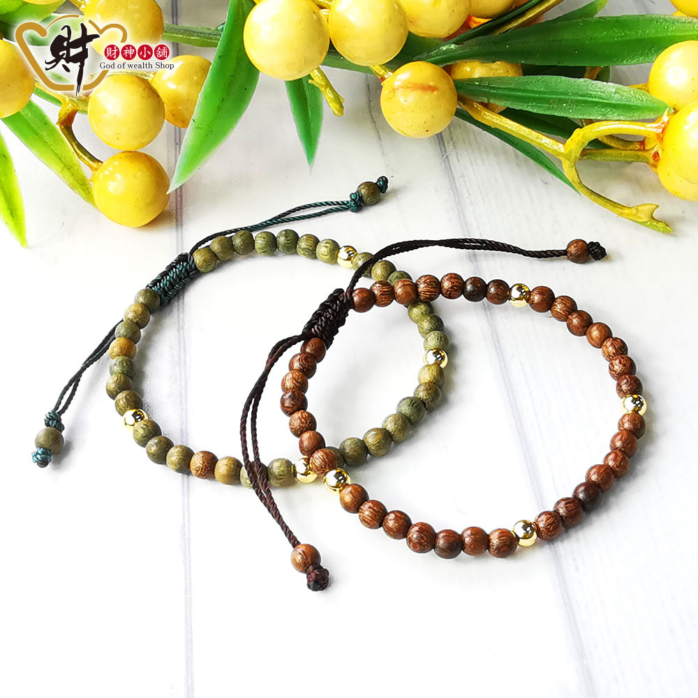 【財神小舖】天然經典檀木手鍊 (兩款任選)