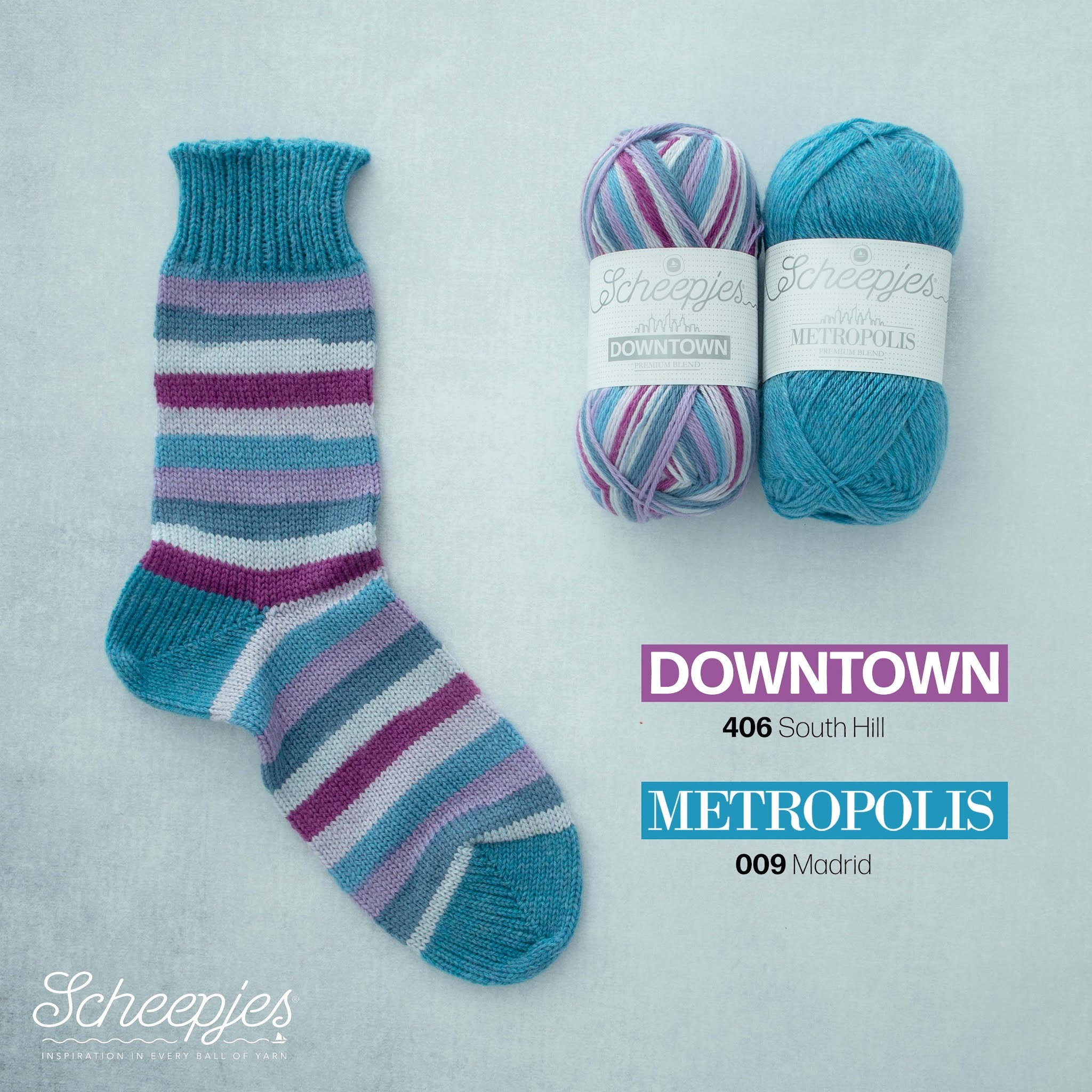 [Scheepjes] Metropolis 城市條紋襪線組