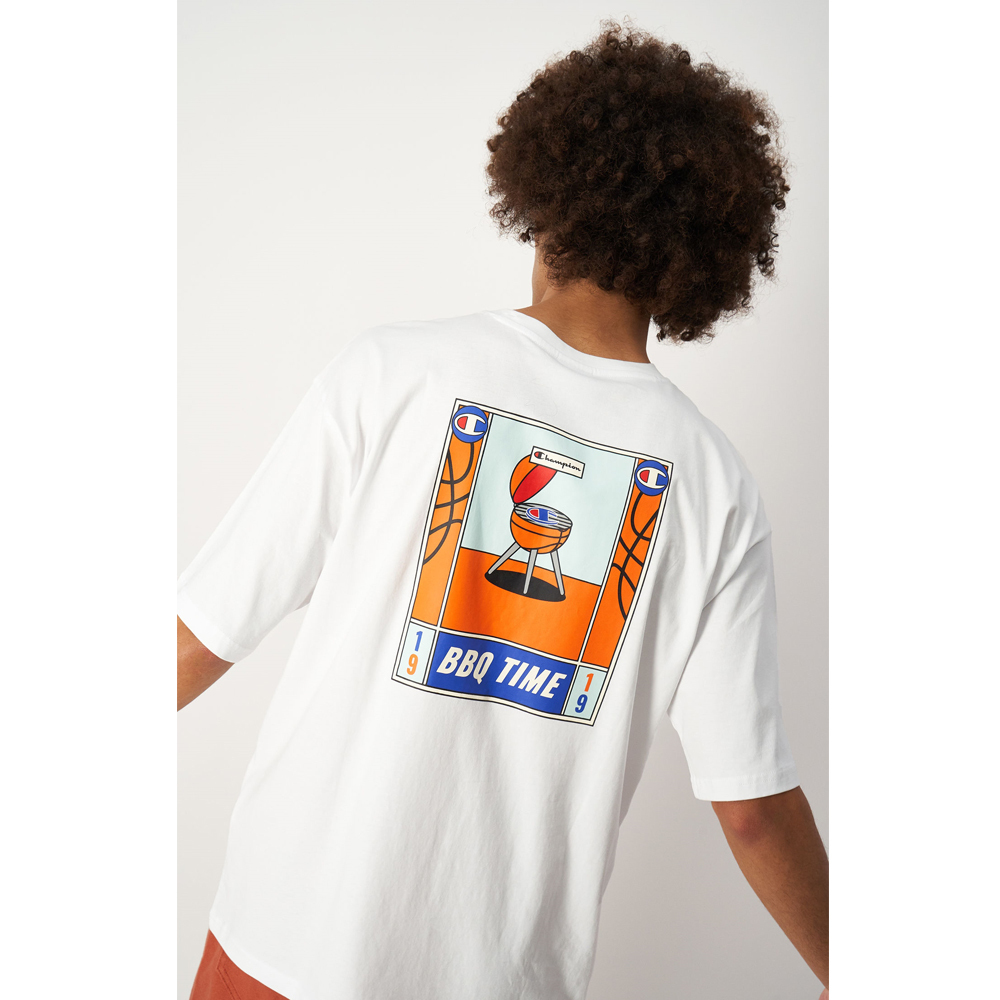 男款-ROCHESTER系列-休閒街頭圖案短袖TEE-白色（218632-WW001）