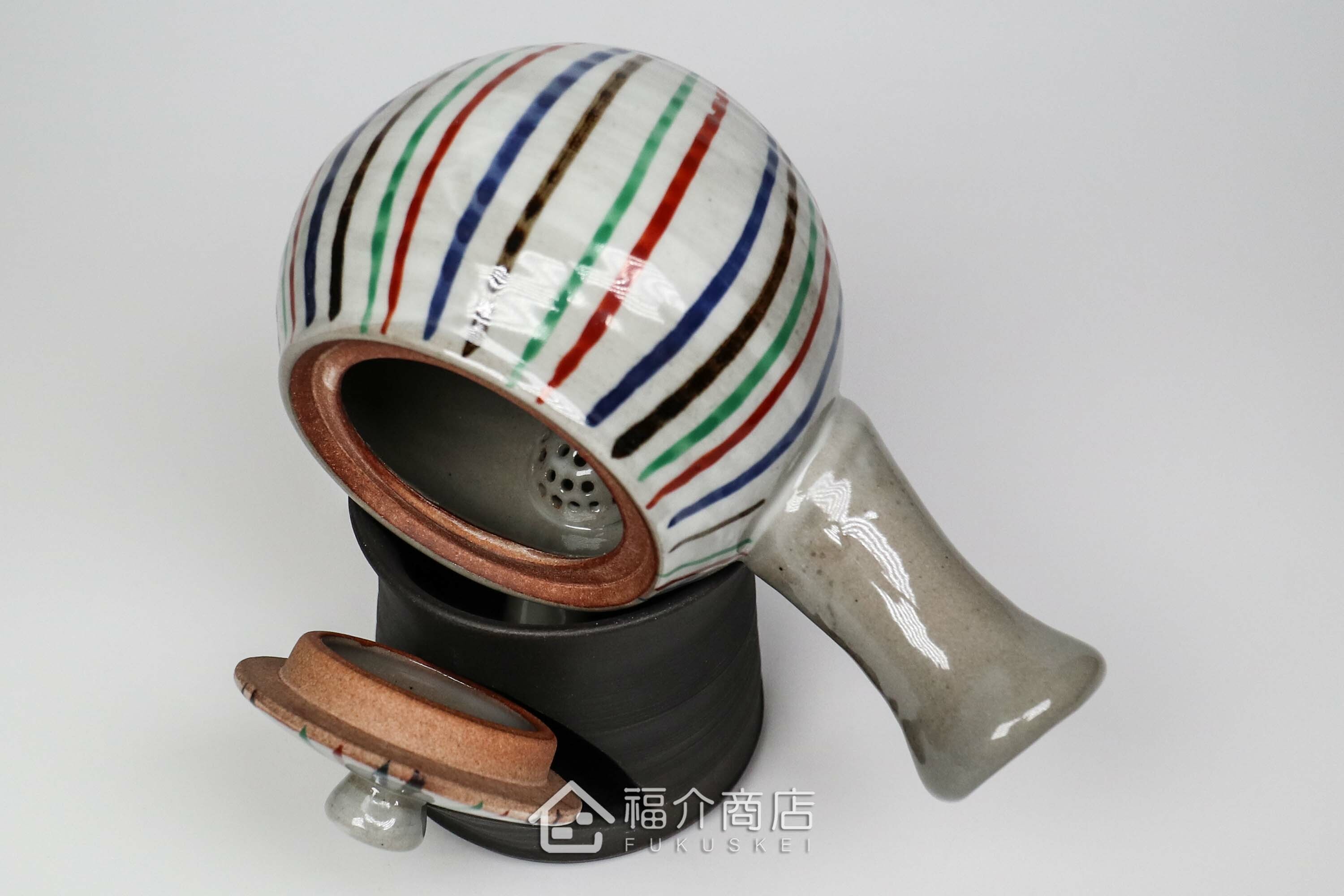 可將使用完的茶壺與壺蓋分開瀝乾的黑色蓋架