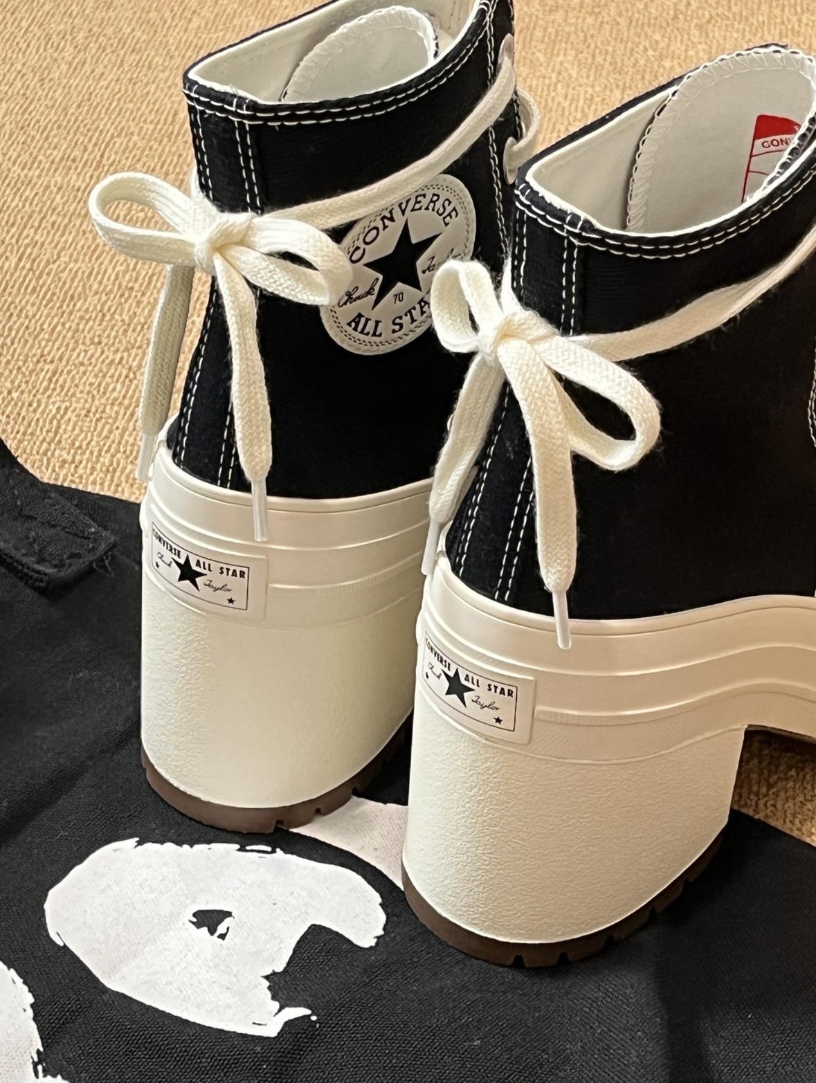 <亂亂賣第三彈!!💣>零碼-25cm-Converse Chuck 70 De Luxe Heel 復古高跟鞋 黑