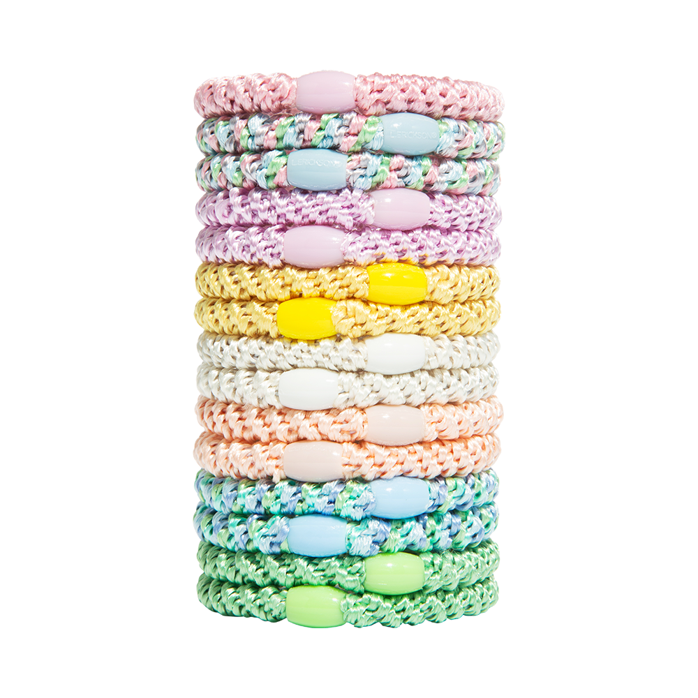 L. ERICKSON 彈力髮圈桶15入-粗版〈糖果粉〉