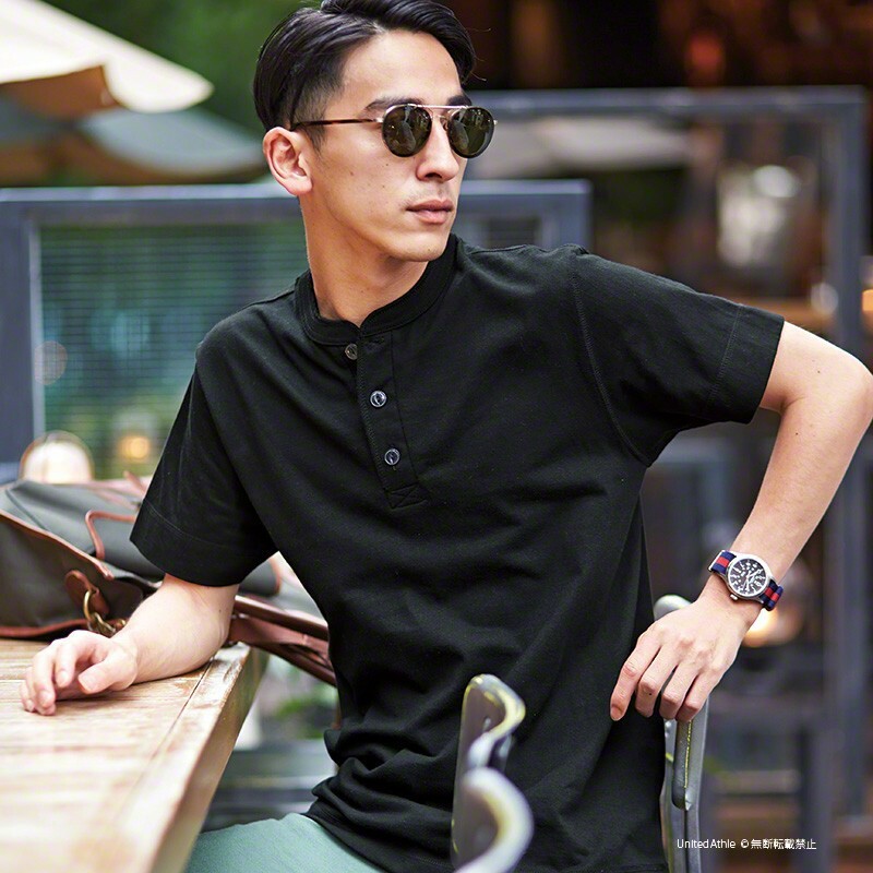 ☆ETW☆【EASY TO WEAR】UNITED ATHLE UA 5.6 OZ 亨利領 TEE 5004-01 短袖 短T