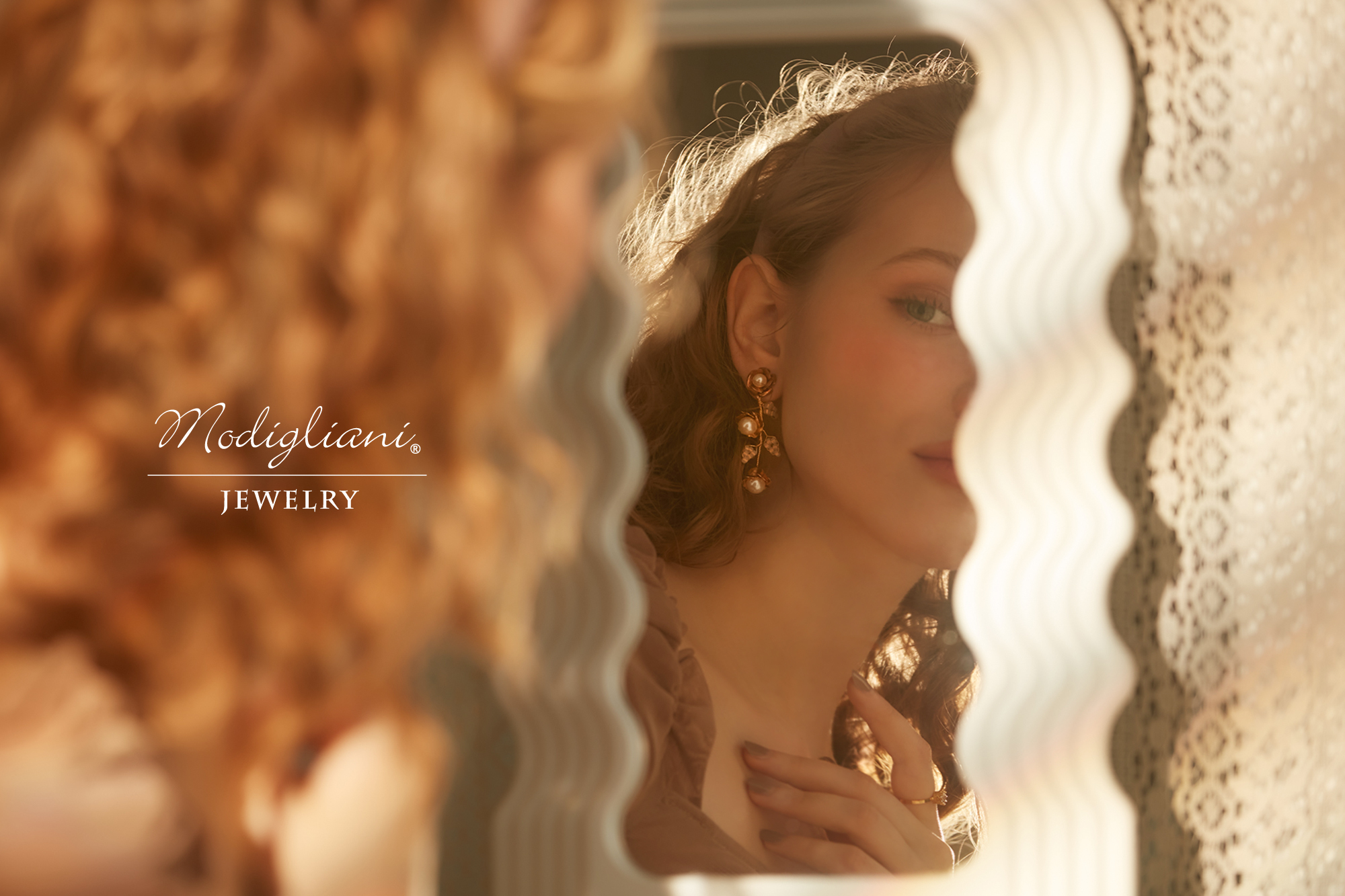 黃銅飾品,黃銅,花草,耳環,兩戴式,氣質,森林系,施華洛世奇水晶珍珠,日本珠