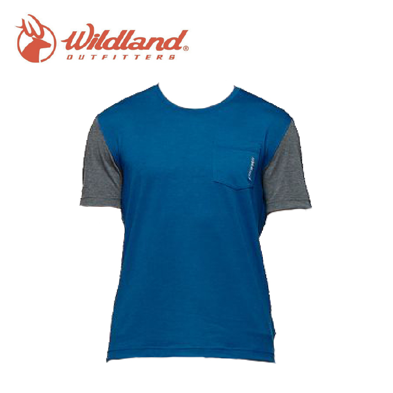 Wildland 荒野 男彈性貼袋圓領上衣  四向彈性/台灣製造/戶外休閒/旅遊/登山 10W81602