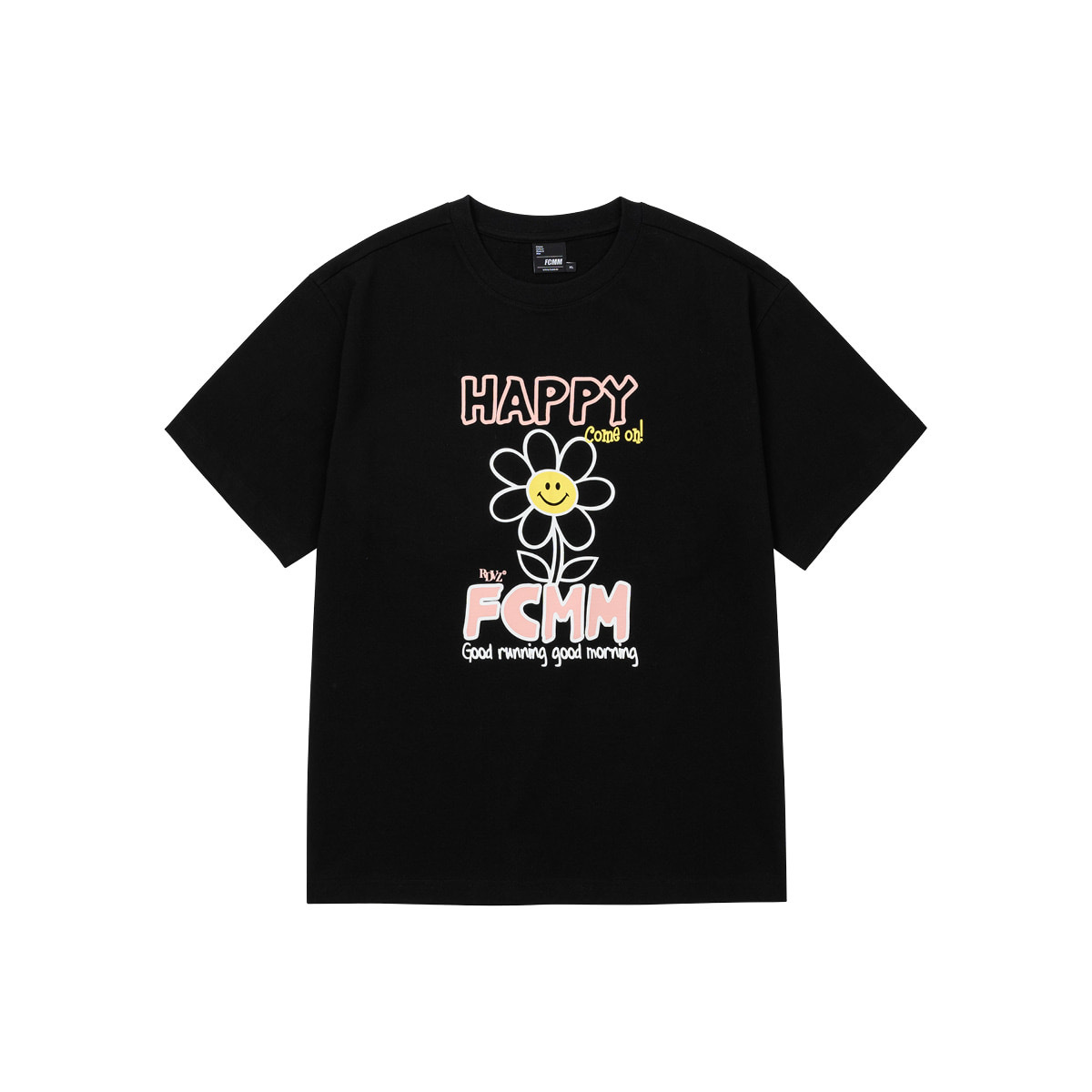 韓國品牌 FCMM x Rei 直井怜 小花塗鴉 logo 短袖