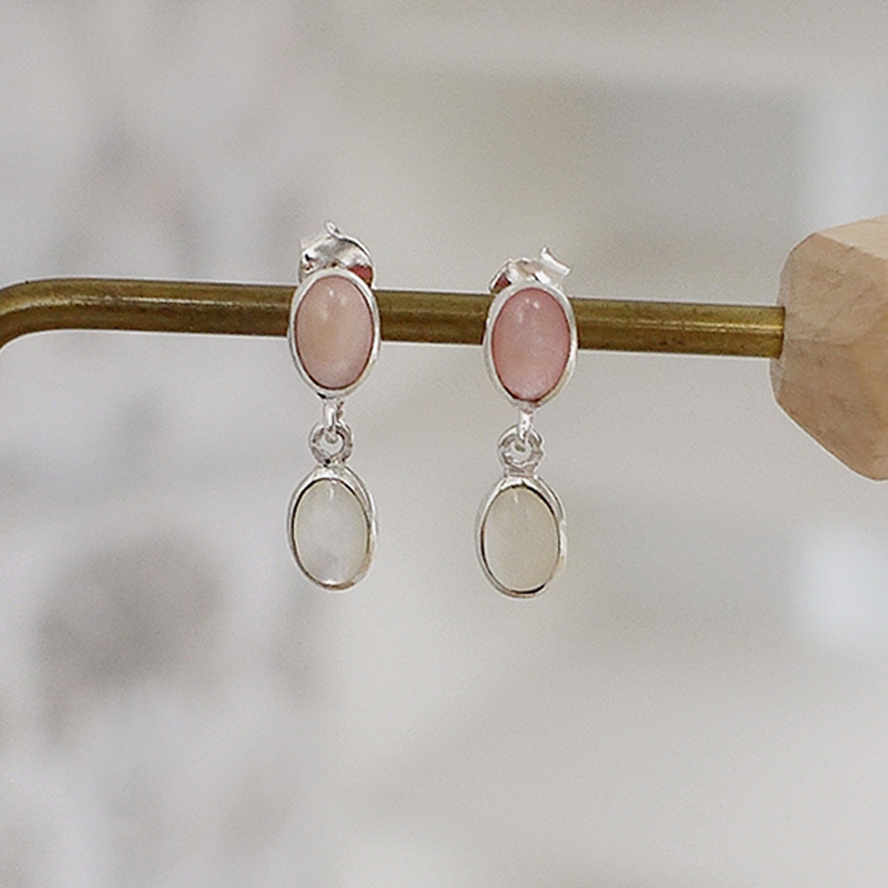 優雅小姐純銀耳環(珍珠母貝)/SE590