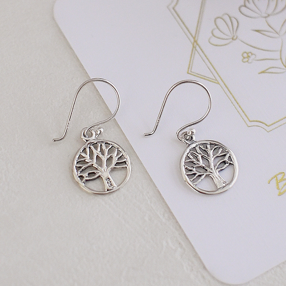 許願樹純銀耳環/SE591