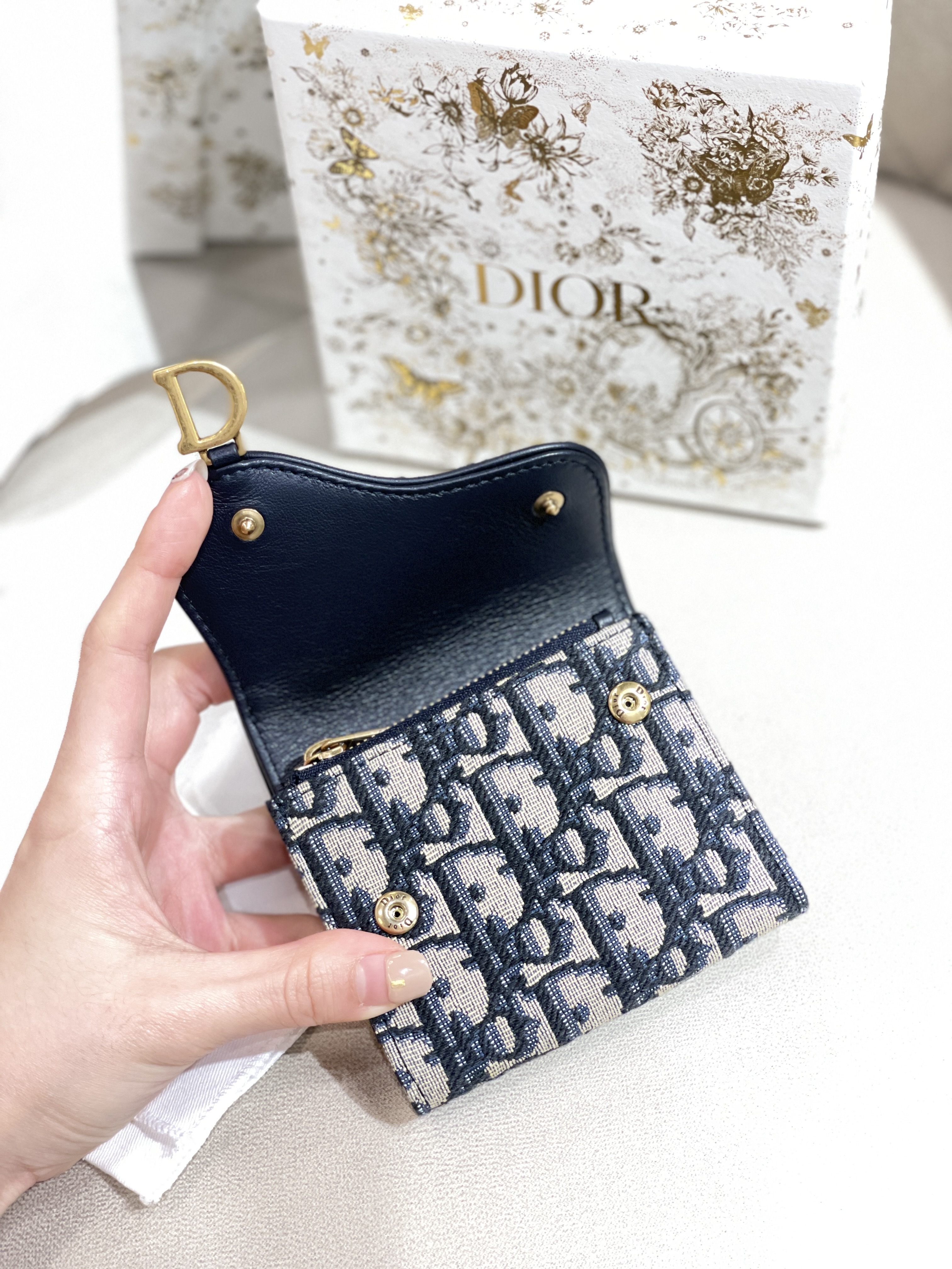 DIOR Saddle Lotus Wallet