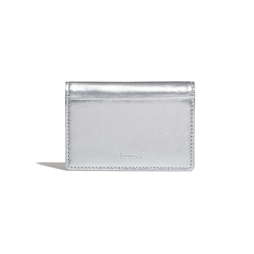 fennec - CRINKLE TRIANGLE ACCORDION POCKET - SILVER