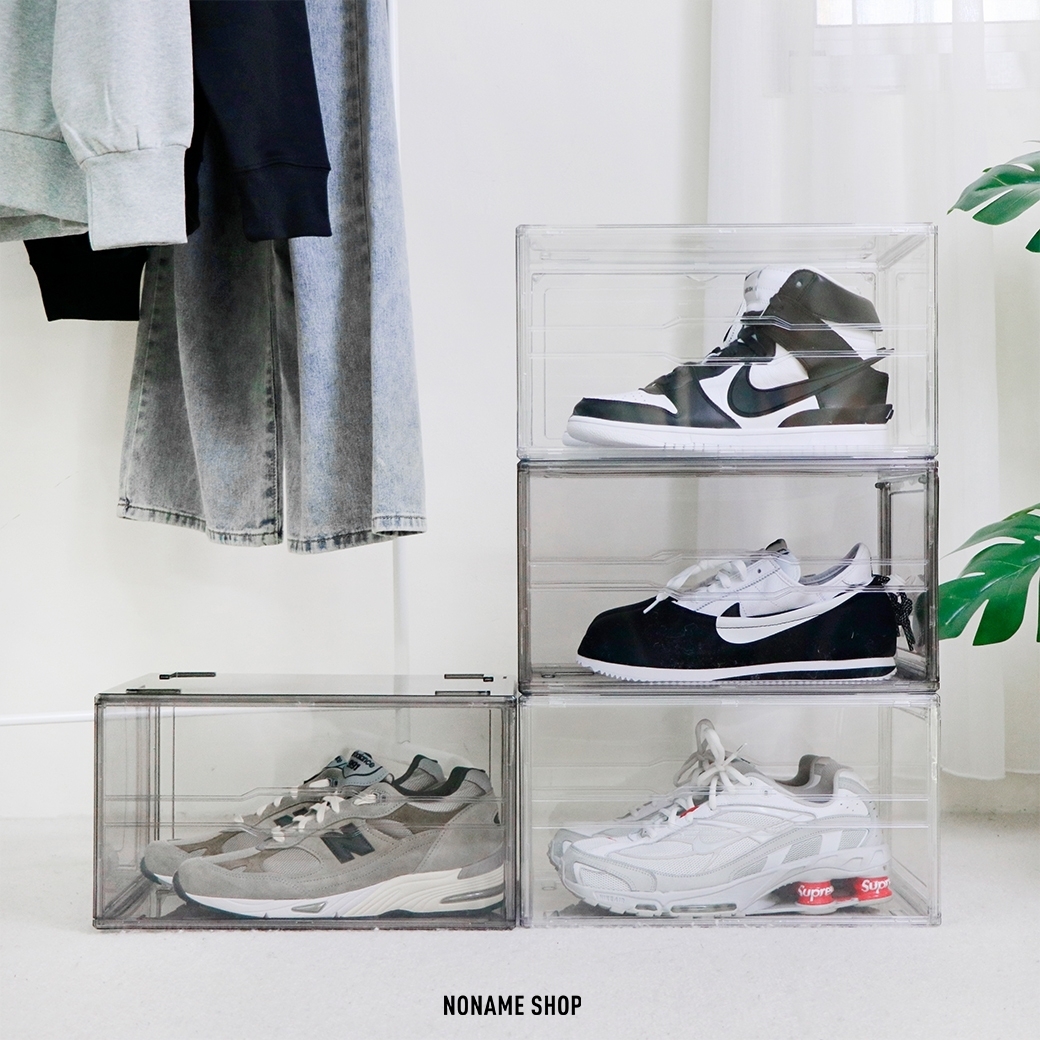 SNEAKER BOX 收納 透明 鞋盒 正開 側開 磁吸 兩色