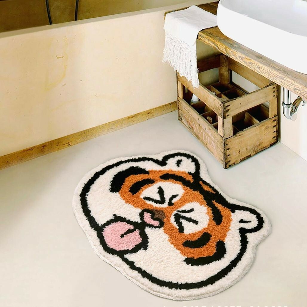 《1733》表情老虎系列地毯((植絨))