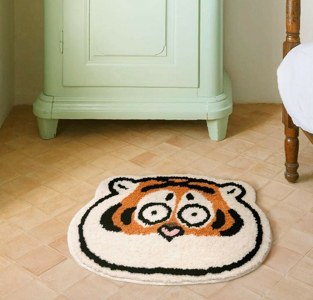 《1733》表情老虎系列地毯((植絨))