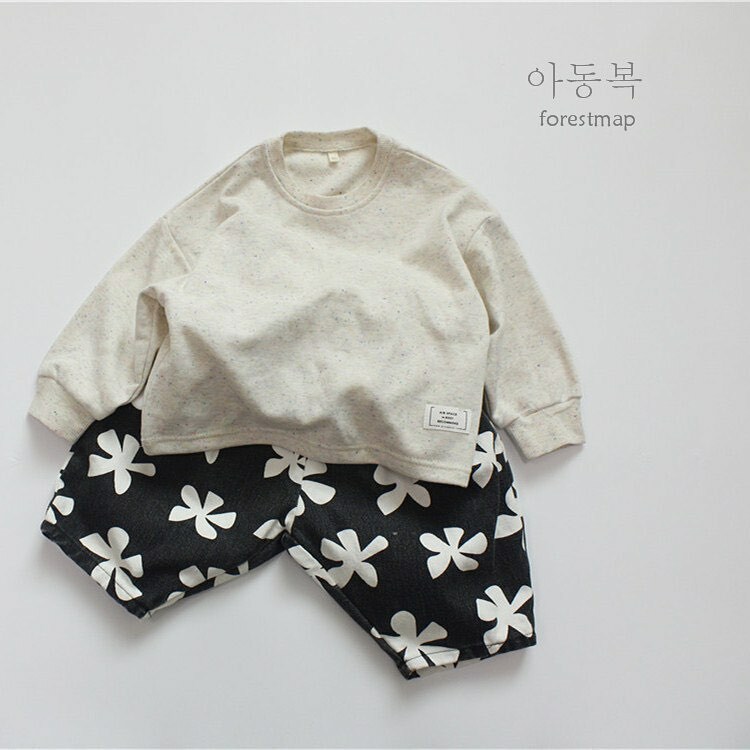 潮潮大花九分老爹褲