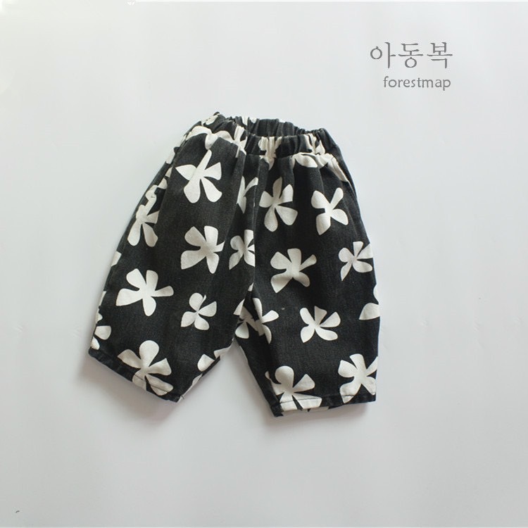 潮潮大花九分老爹褲