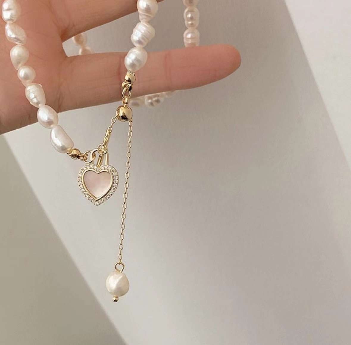 Pearl Heart Necklace