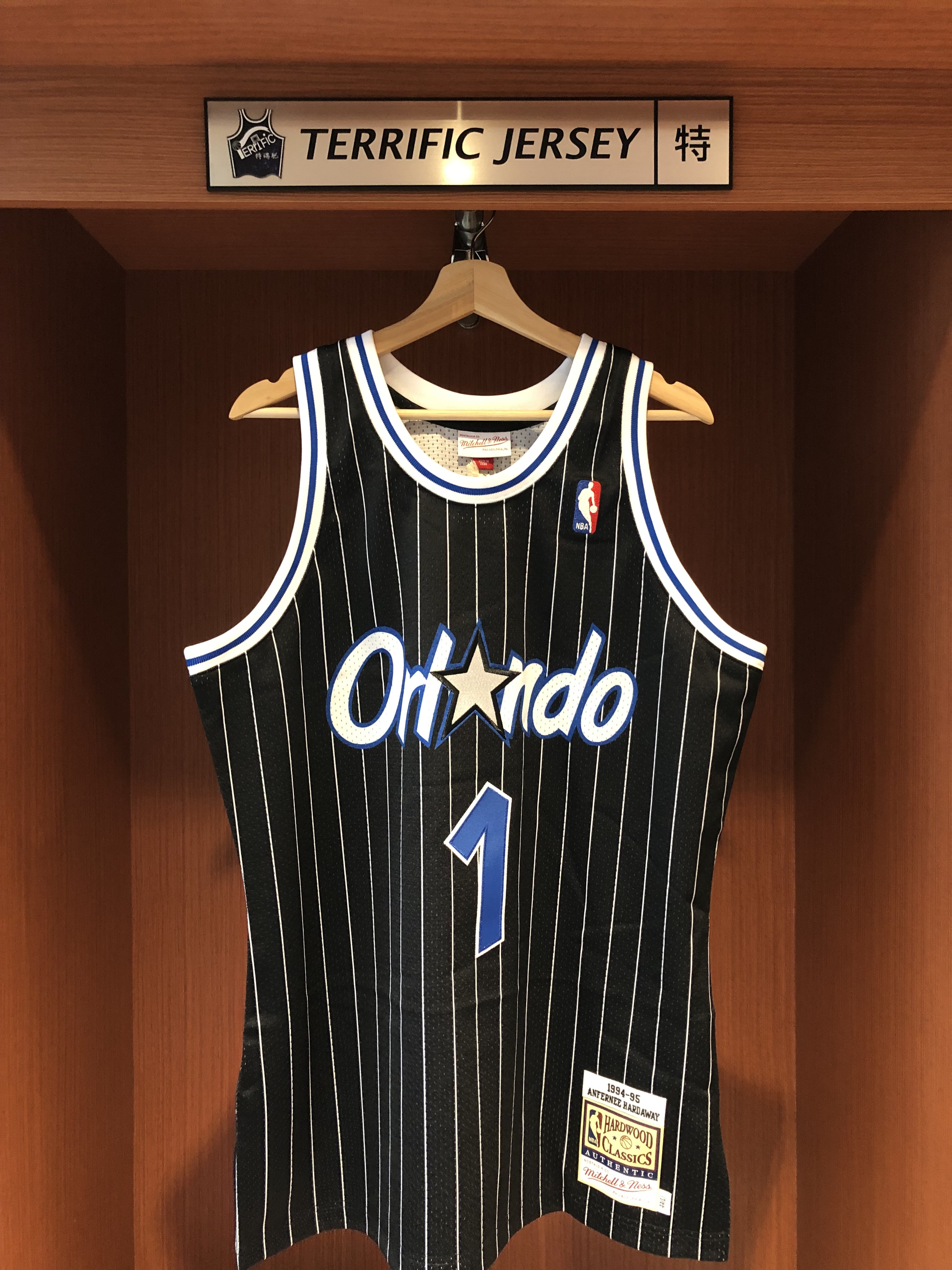 NBA球衣 Penny Hardaway 奧蘭多魔術 黑條紋 94-95黑 M&N Authentic 球員版 電繡 全新
