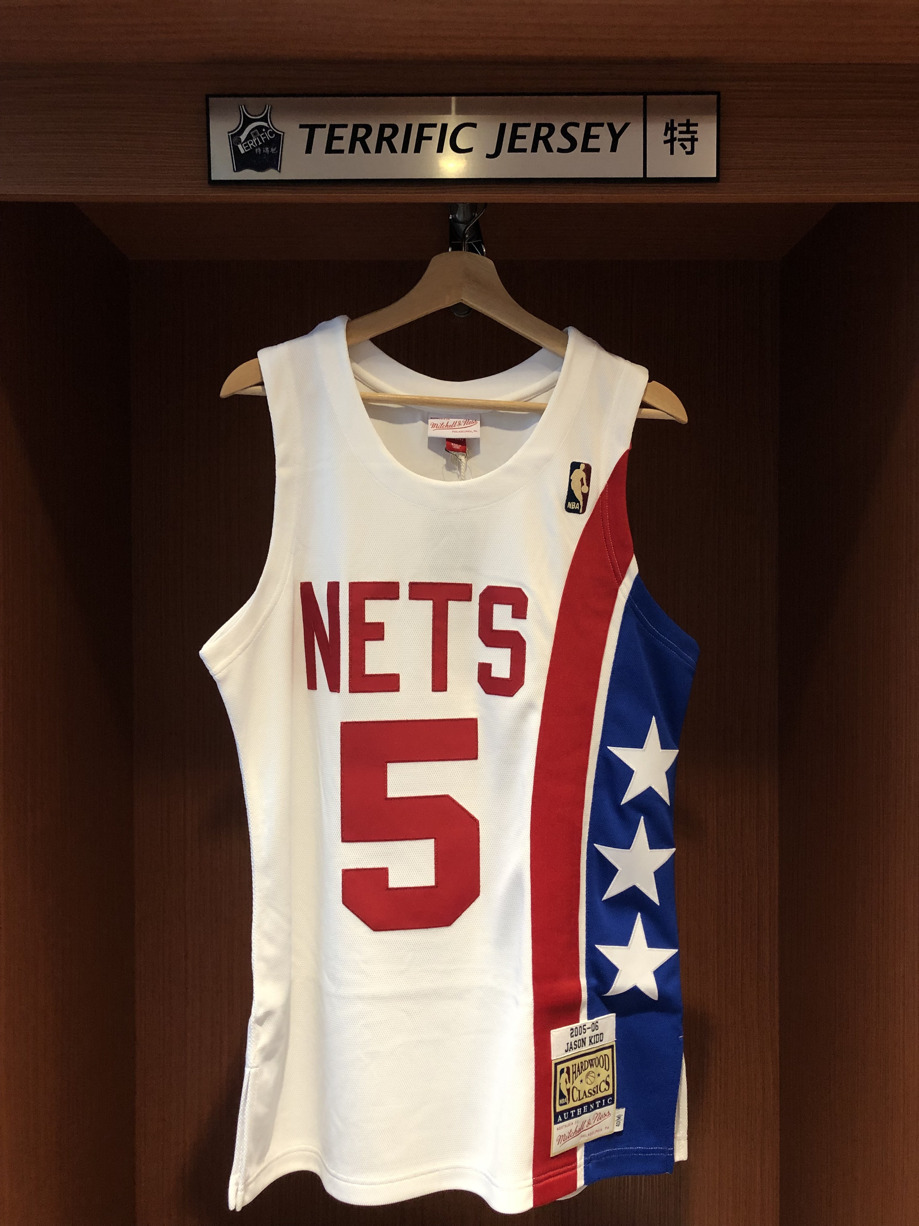 NBA球衣 Jason Kidd 紐澤西籃網 05-06白 籃網白星 M&N Authentic 球員版 電繡 全新