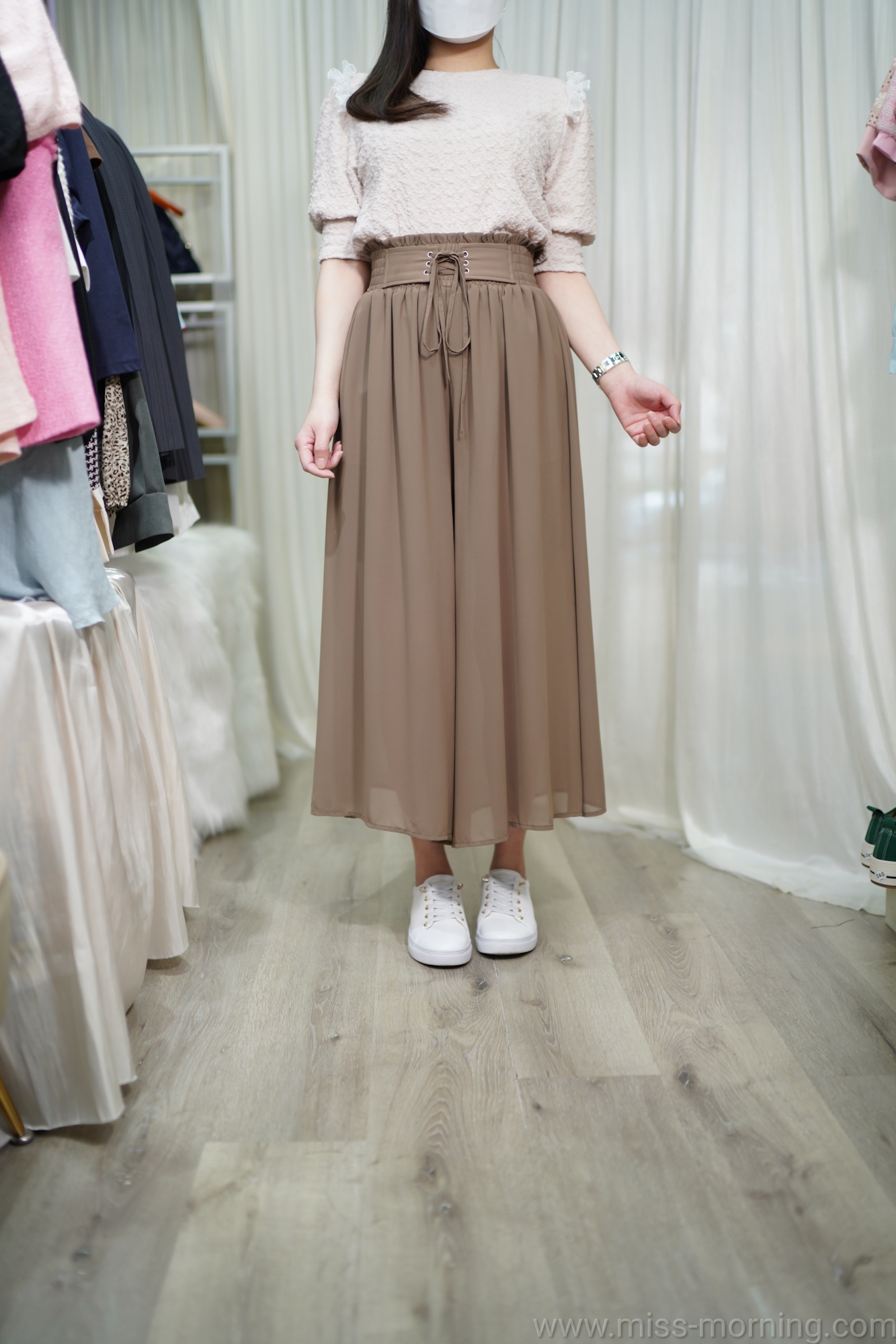 簡約lace肩點綴上衣(13055)&高質有款自留雪紡褲(33502)