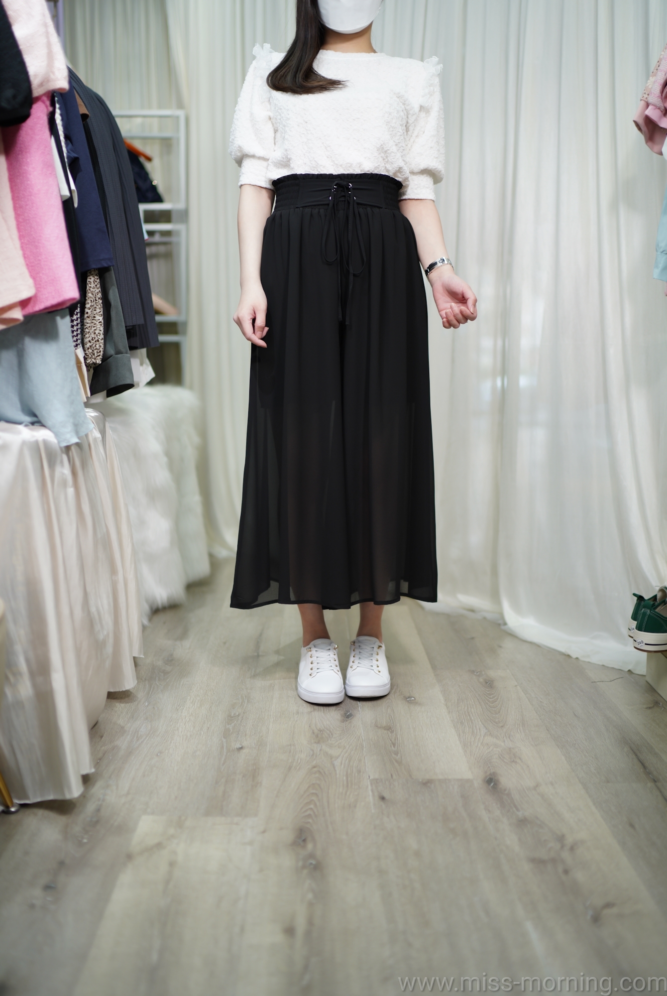 簡約lace肩點綴上衣(13055)&高質有款自留雪紡褲(33502)