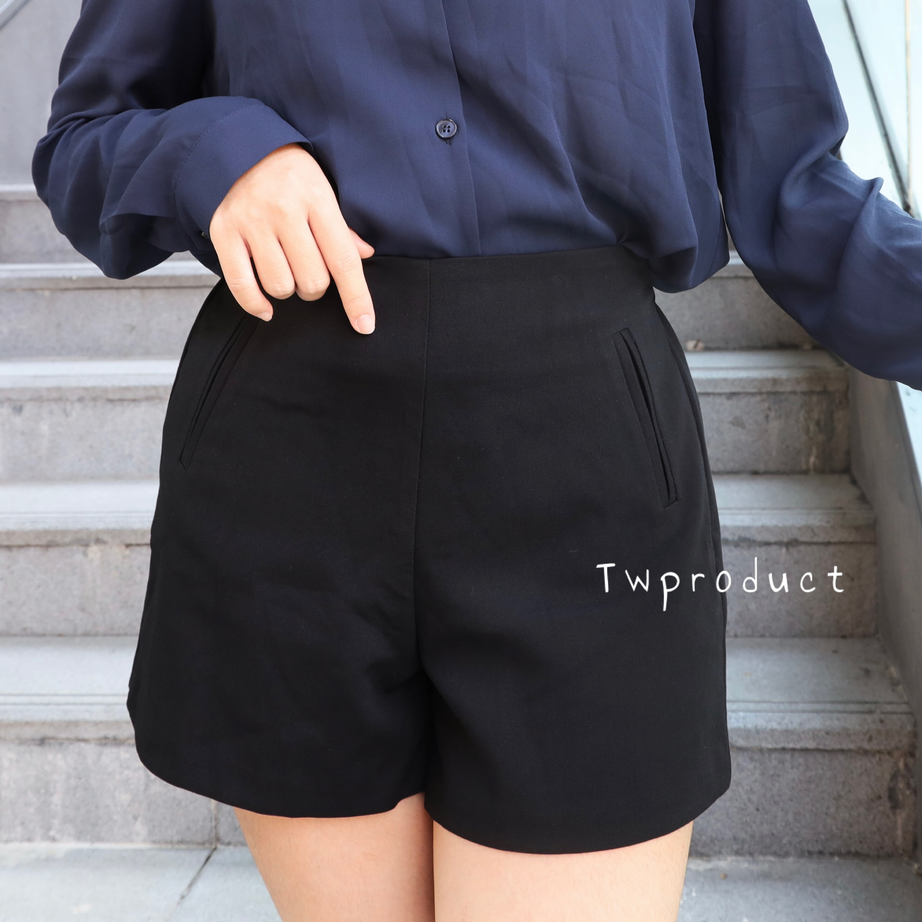 ✨ || SR33 ||斜邊假口袋返工短褲