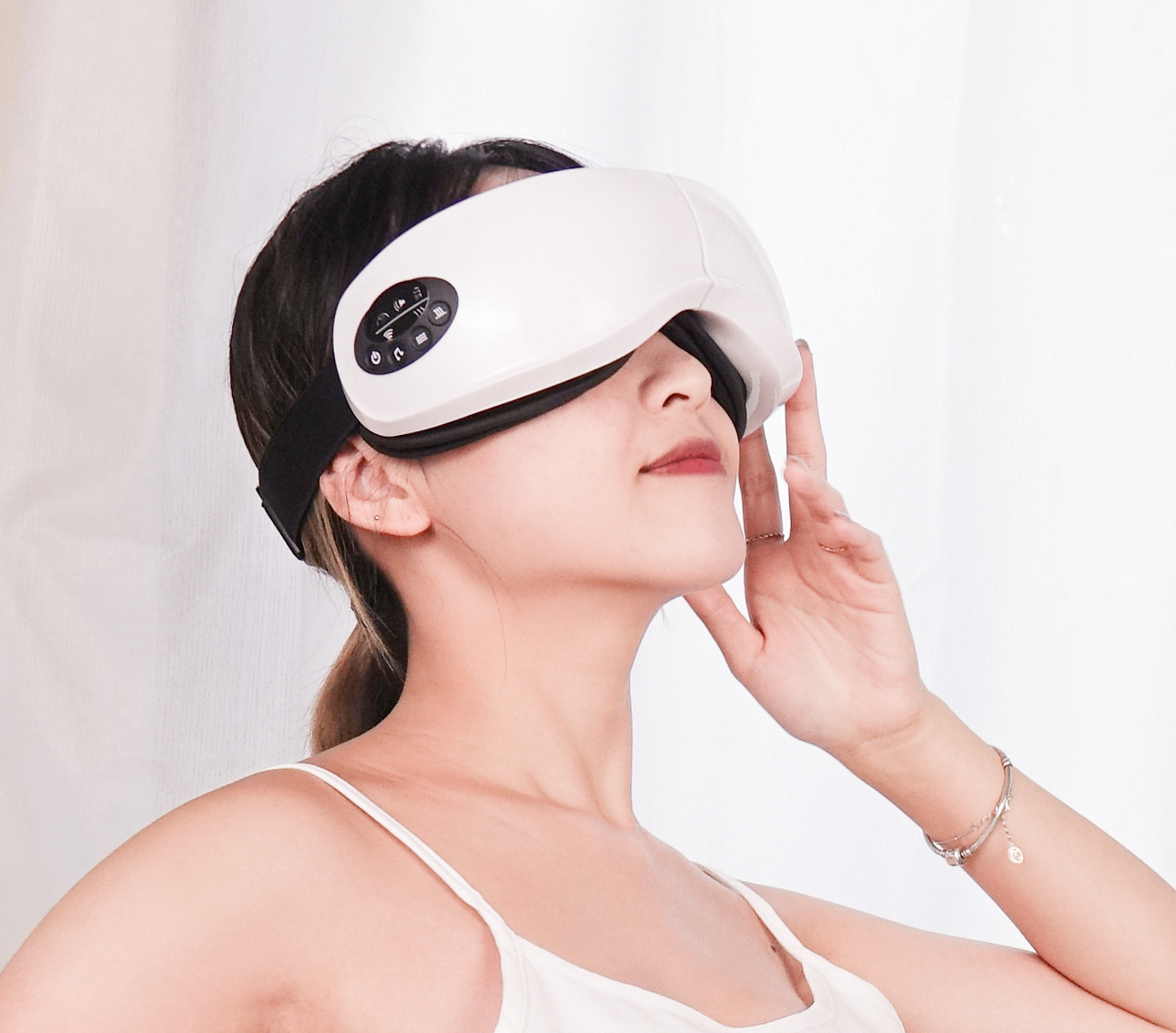 智能眼部舒壓按摩儀(眼部按摩/熱敷眼罩/氣壓式/藍芽音樂)