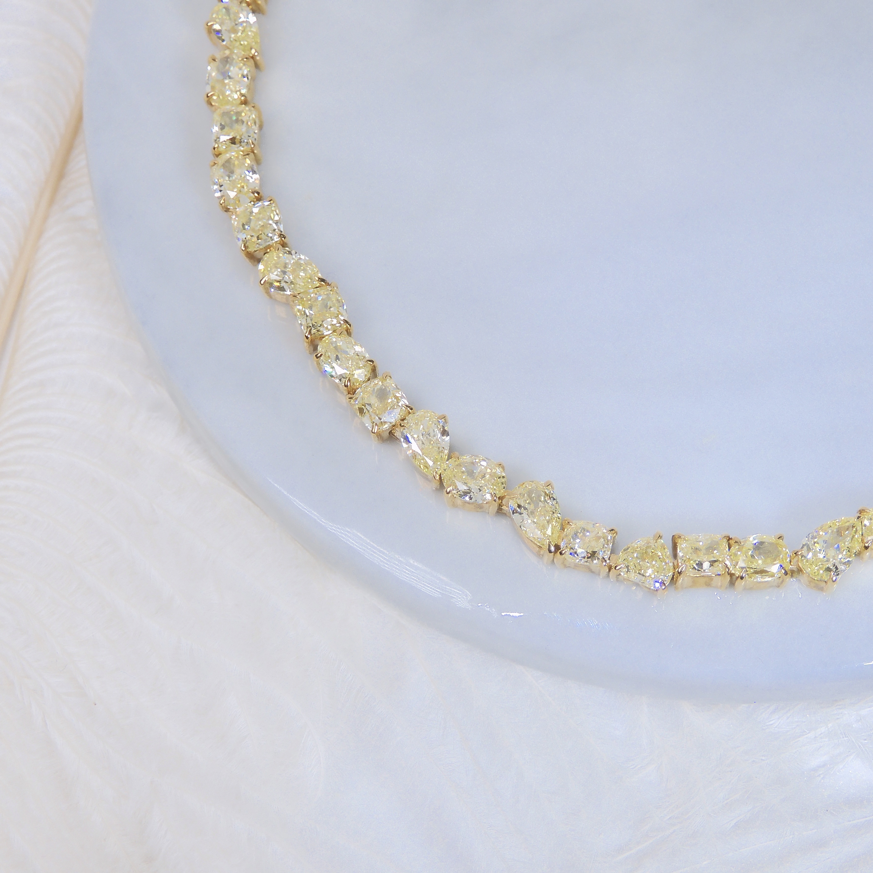 18K金 8.01ct 黃鑽石手鏈