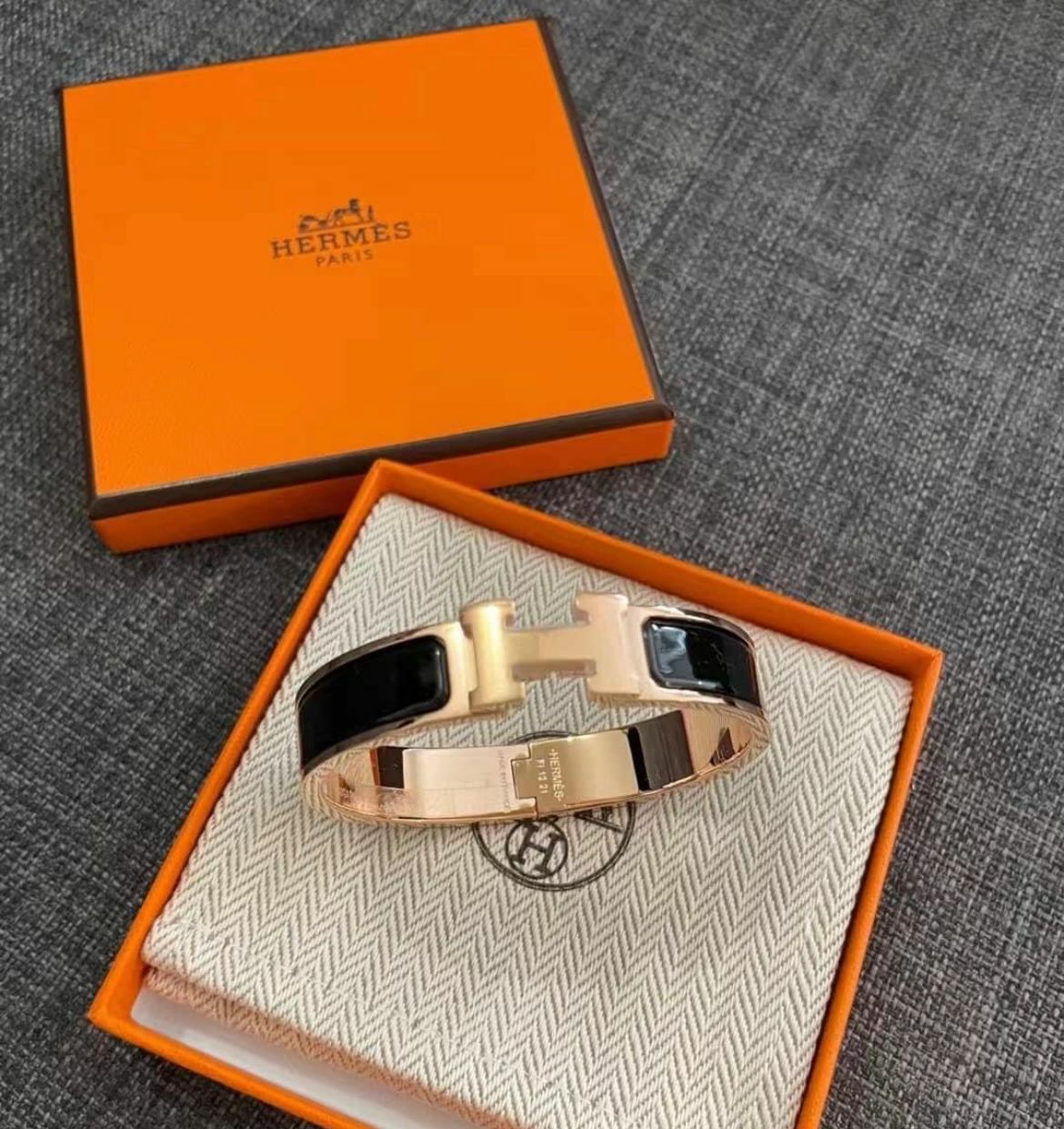 Clic H bracelet pm 89 noir CD