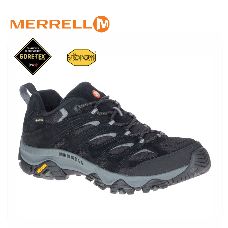 MERRELL 美國 036253 MOAB 3 GORE-TEX 防水多功能健行鞋 男款 (黑) 防水透氣/戶外 33ml036253