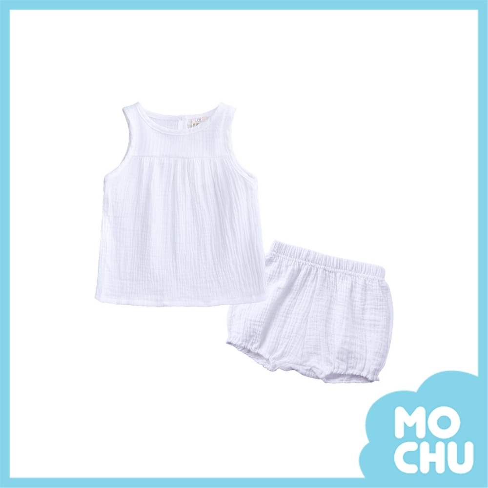 純色棉麻背心+短褲套裝(五色)