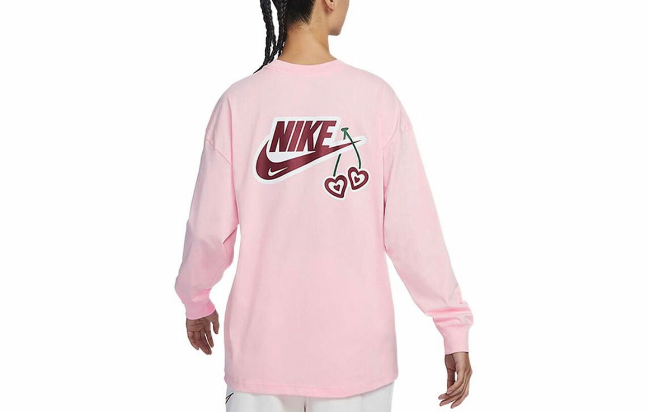 【吉米.tw】NIKE 情人節系列 後背印花 圓領長袖 上衣T 粉色 FD9933-690 MAR-
