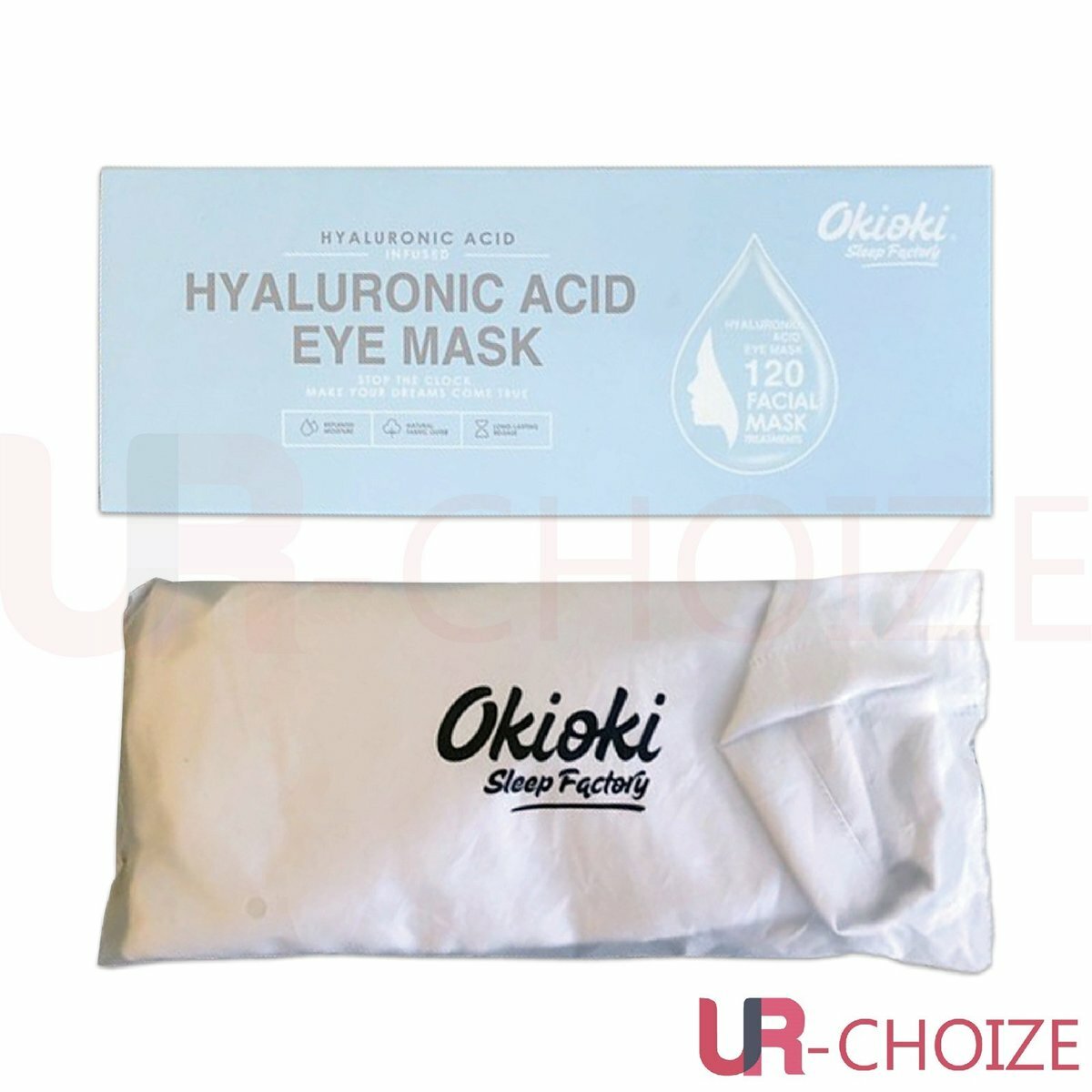 Okioki - 玻尿酸美容眼罩(銀灰色) - (平行進口) 包裝略有瑕疵