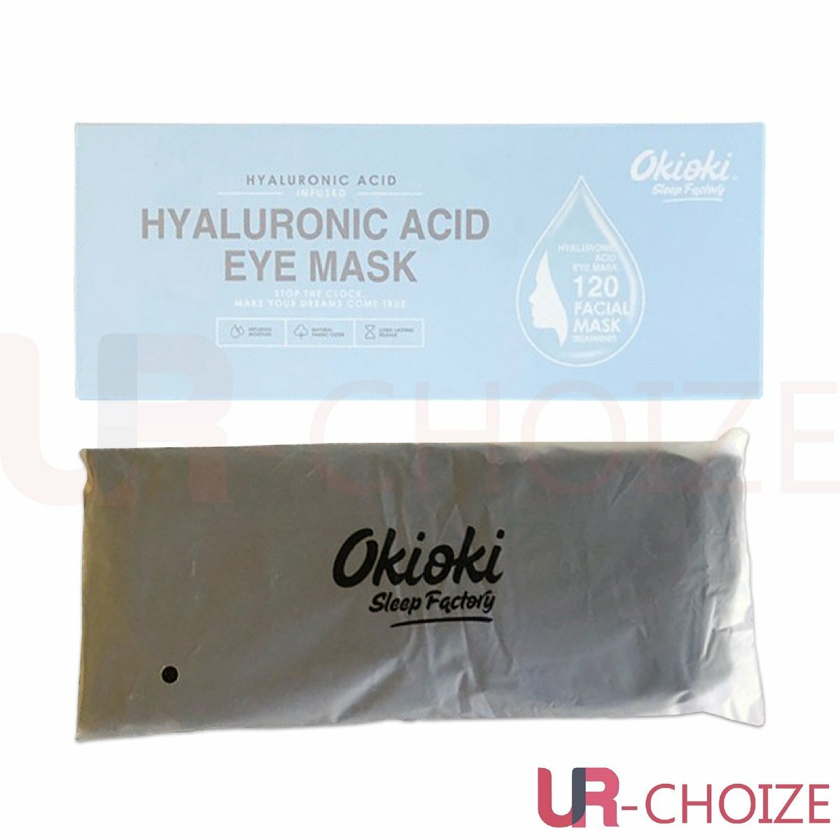 Okioki - 玻尿酸美容眼罩(黑色) - (平行進口)