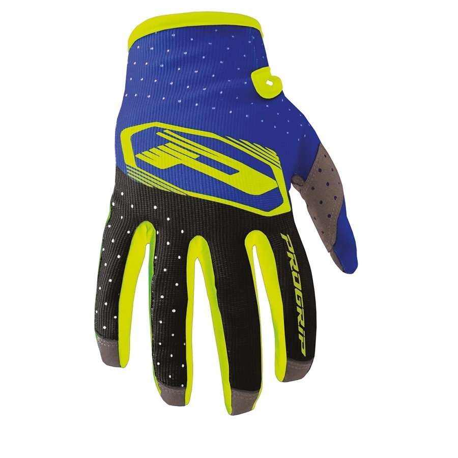 PROGRIP MX GLOVES Black / Fluo Yellow / Electric Blue 黑螢黃藍 越野手套 布手套