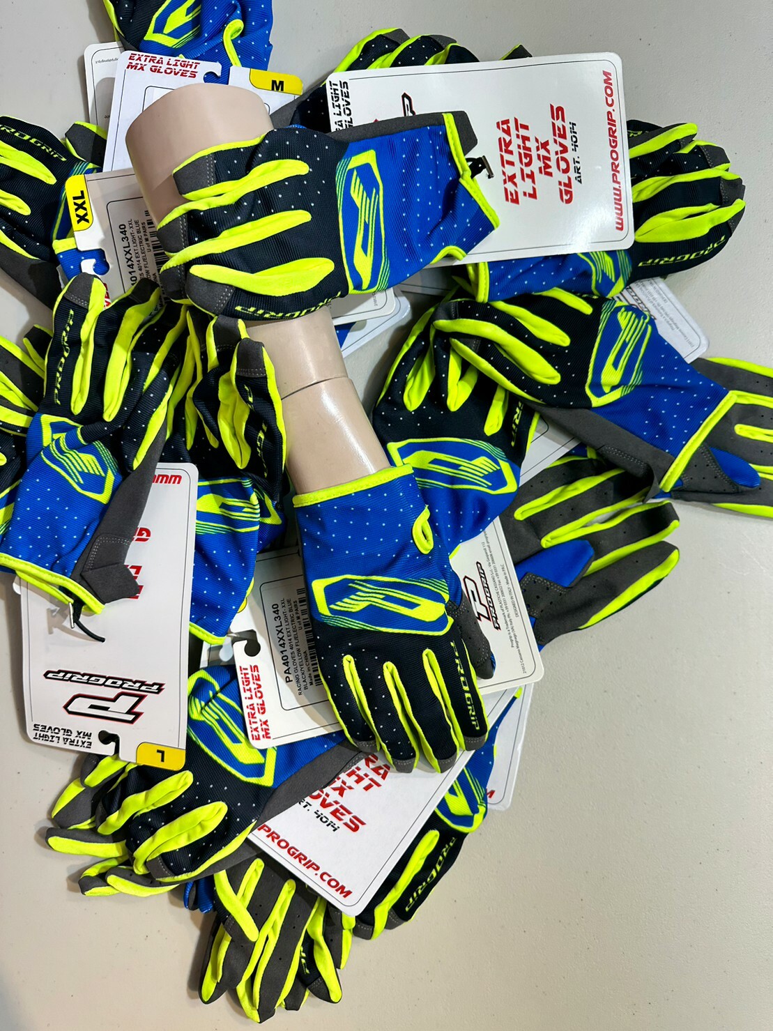 PROGRIP MX GLOVES Black / Fluo Yellow / Electric Blue 黑螢黃藍 越野手套 布手套