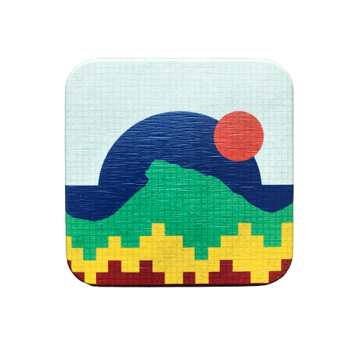 印象交易所 Wemember HK 珪藻土石紋杯墊 - 獅子山下的根源| 獅子山竹園邨| 凹凸手感| 送禮自用 | 香港設計 台灣製造