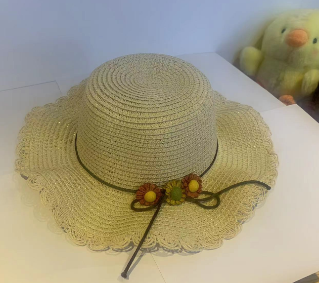 A177BE_SS23_C🌼🌸🌺米色三小花草帽(pre-order)