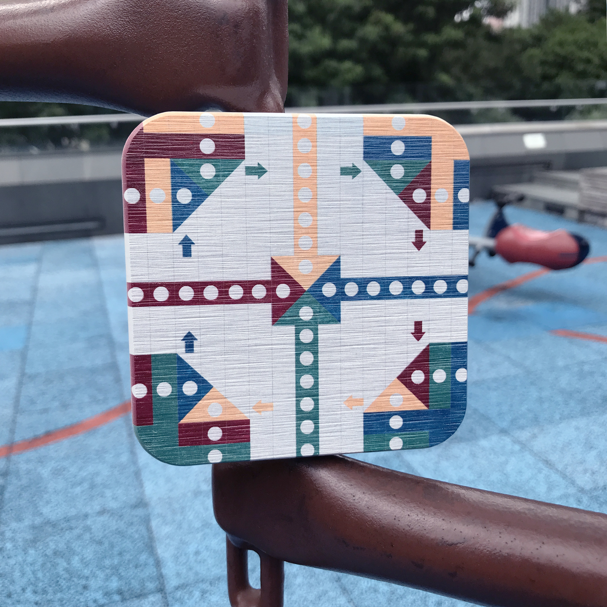 印象交易所 Wemember HK 珪藻土石紋杯墊 - 樓下公園遊樂場| 南山邨| 凹凸手感| 送禮自用 | 香港設計 台灣製造