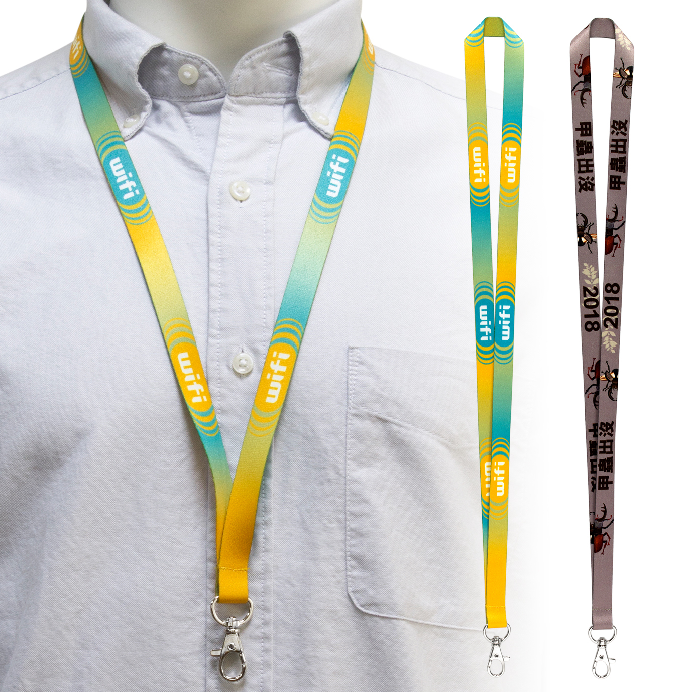 Lanyard e porta badge sublimation 15mm in poliestere completamente