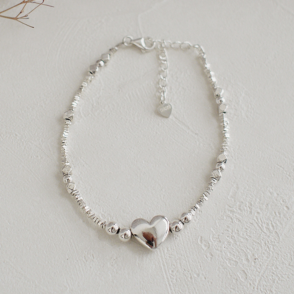甜蜜小日子純銀手鍊/SB040 | 愛心串珠手鏈 女生情人節禮物 聖誕節禮物禮盒