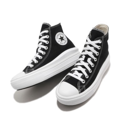 CONVERSE ALL STAR MOVE 黑白高筒厚底 女鞋 568497C