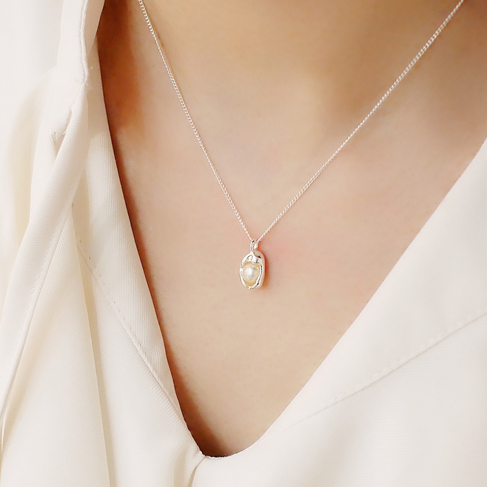 愛圍繞純銀項鍊(淡水珍珠)/SN918