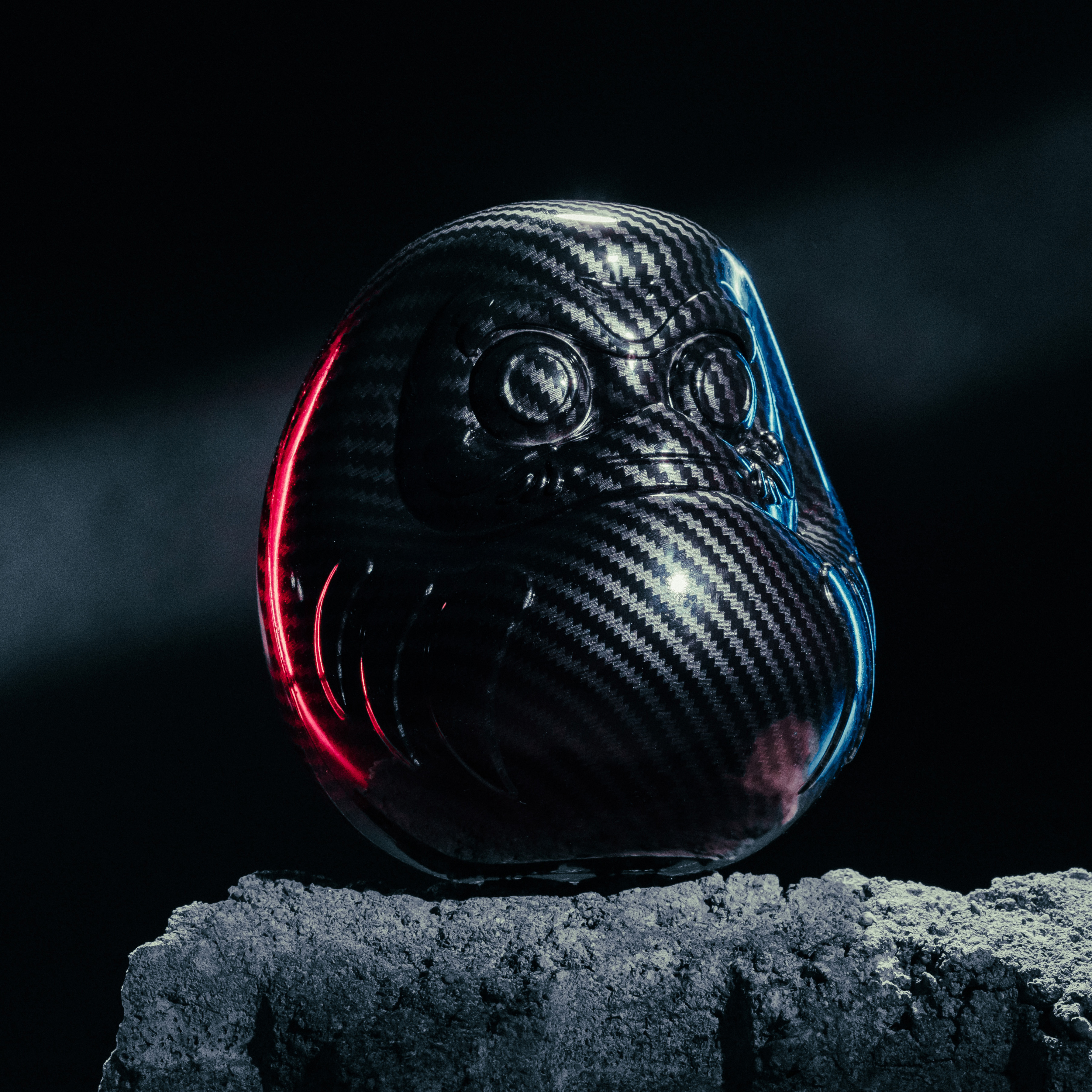 XCTRL 元気DAMO(達摩不倒翁)-碳纖維黑(水轉印工藝)