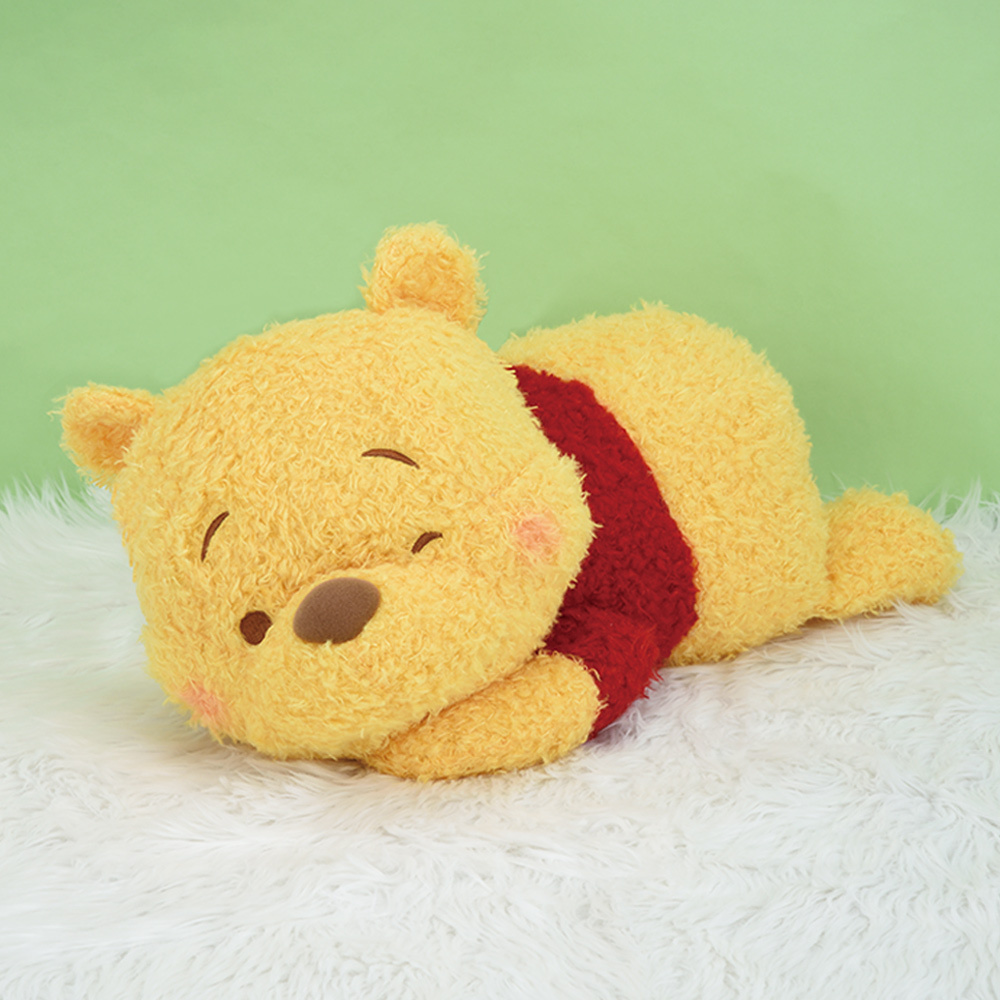 【現貨】日本迪士尼 SEGA景品 小熊維尼 腮紅眨眼趴趴絨毛玩偶 娃娃