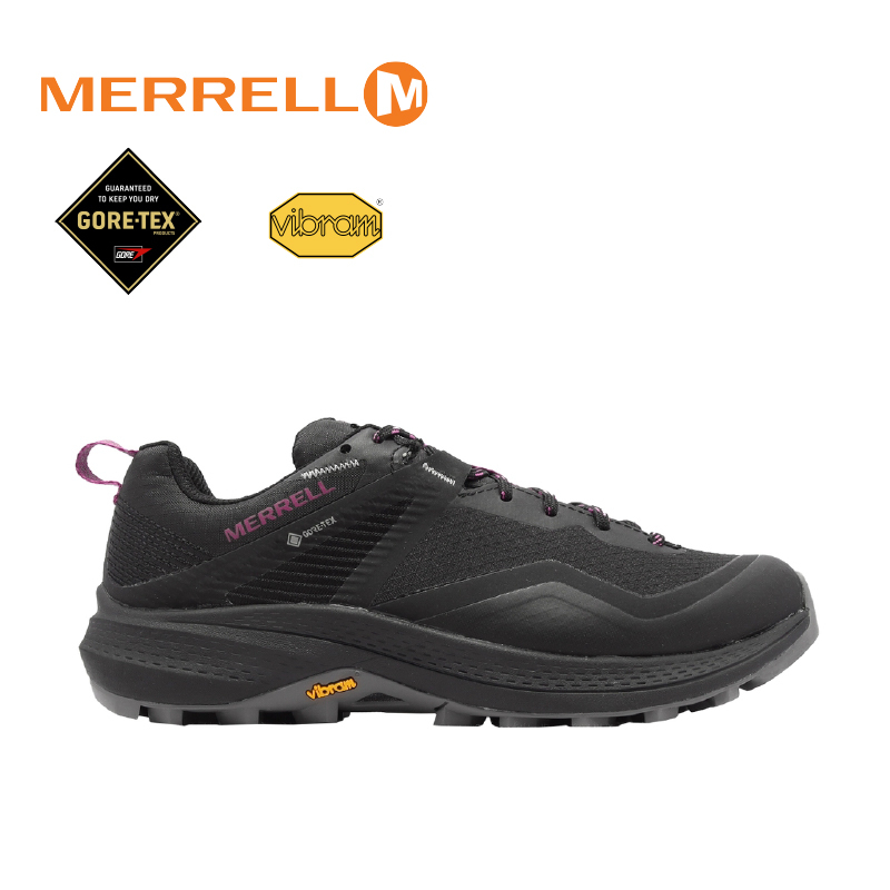 MERRELL 美國 135532 MQM 3 GORE-TEX 防水多功能健行鞋 女款 (極致黑/紫) 防水透氣/穩定/避震氣墊 33ML135532