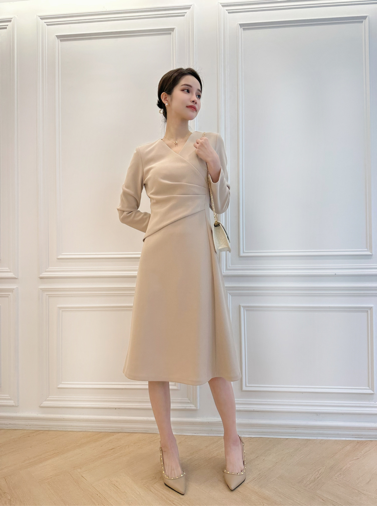 優雅側抓皺傘洋