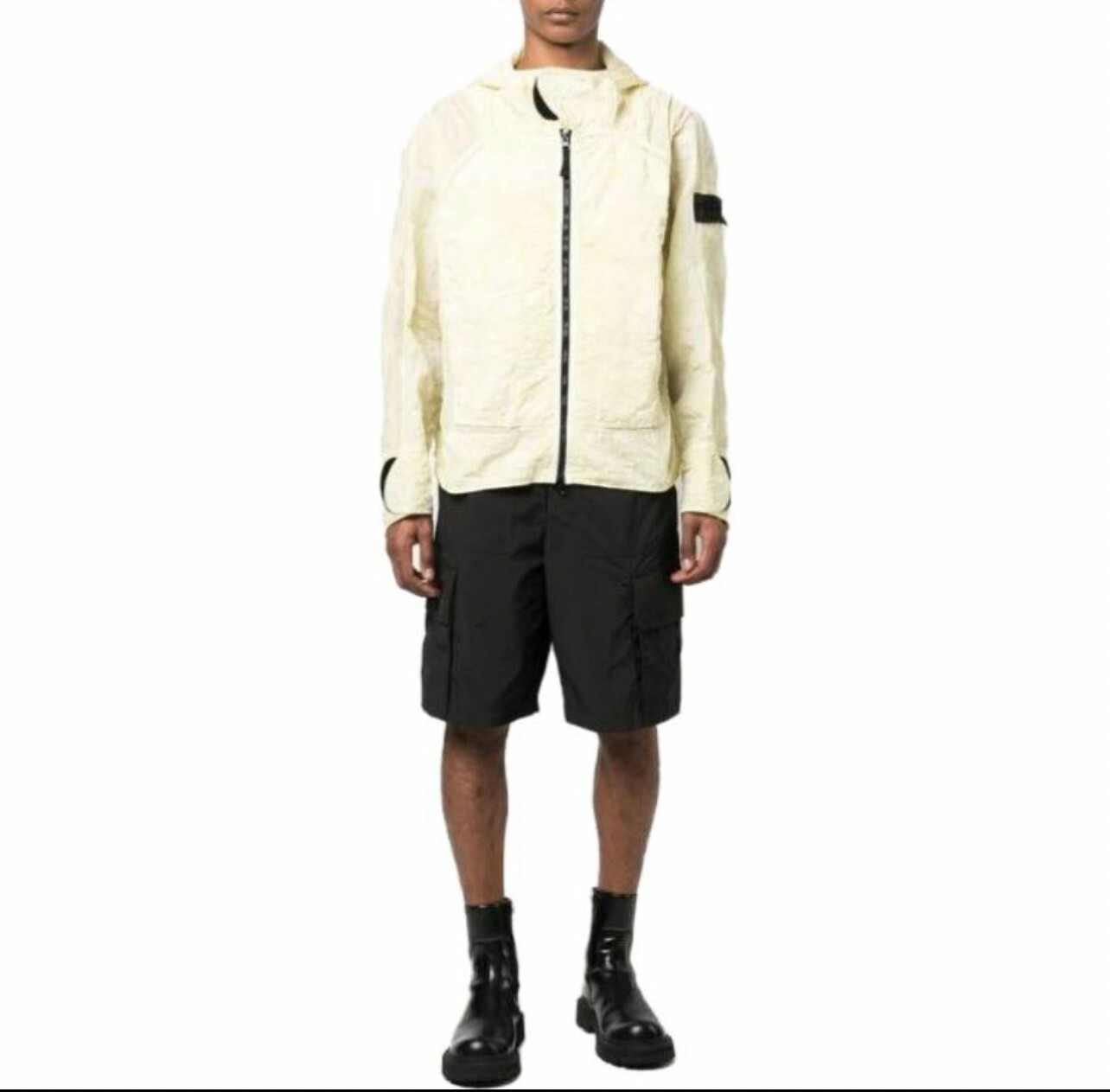 代購 STONE ISLAND SS23 純色直筒 長袖連帽外套 男款 黃 MAR-