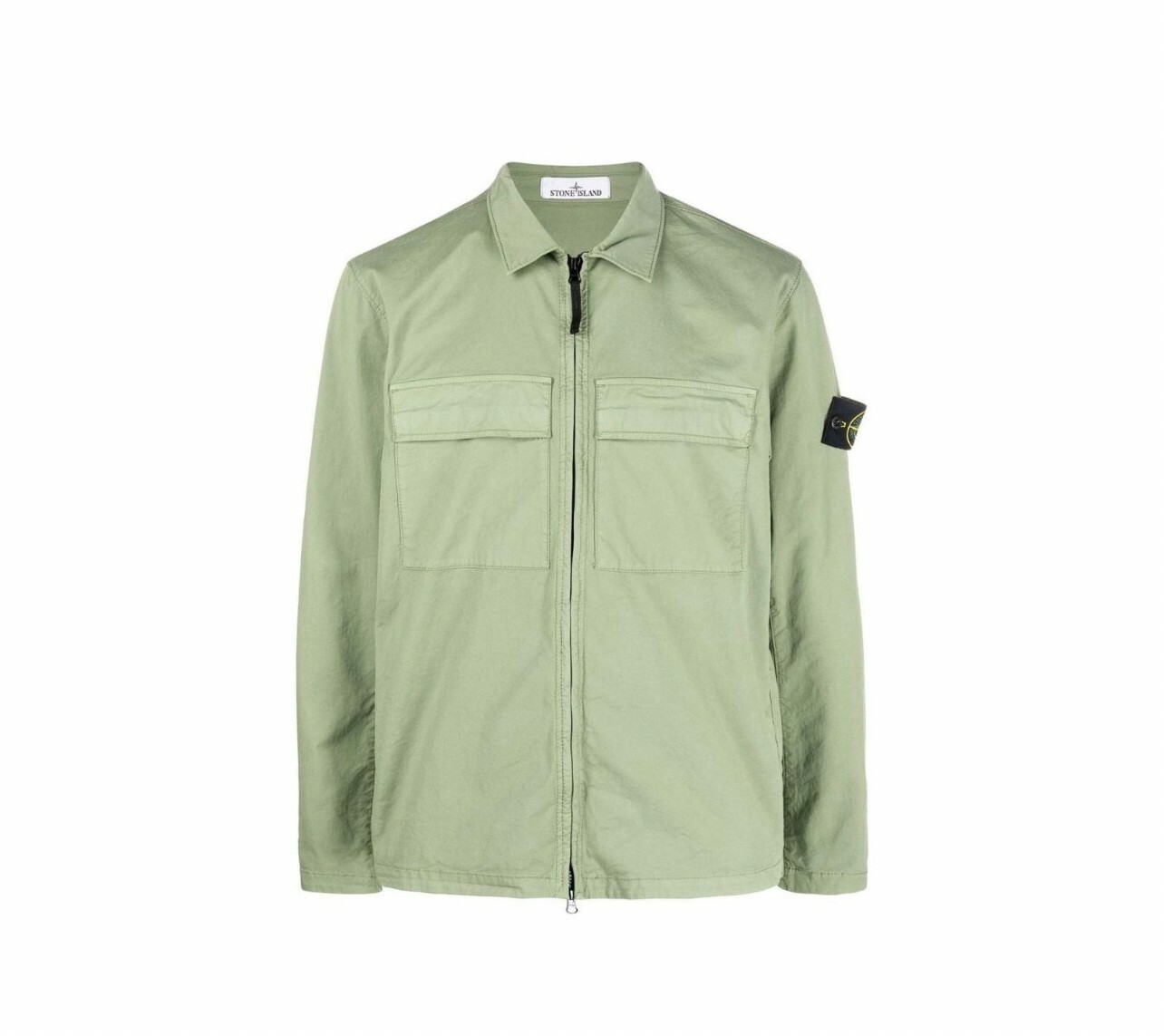 代購 STONE ISLAND SS23 純色口袋長袖 襯衫式 夾克 外套 男款 淺綠色 MAR-